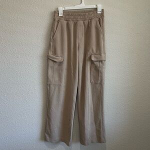 Old Navy Active Womens Small High Rise Tan Cargo Wide Leg Breathable Pants Boho